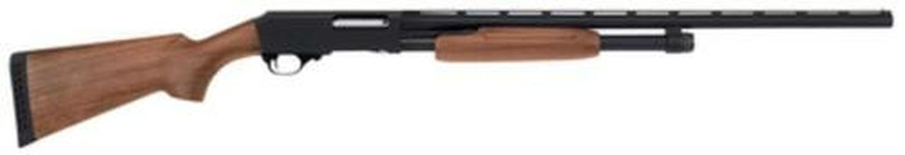 H&amp;R Pardner Pump, 12 Ga 3" Chamber, 28", Black, Walnut Stock, 3Rd, Bead Sight