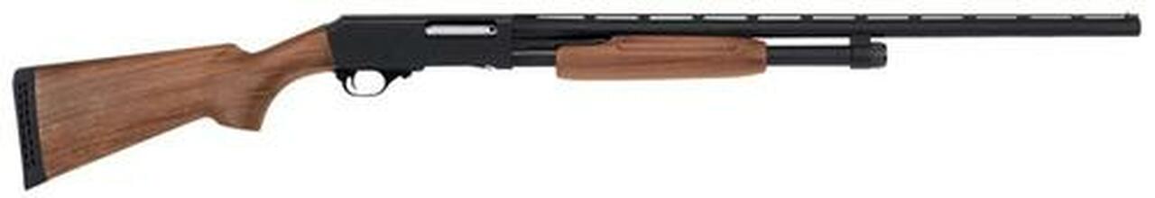 H&amp;R Pardner Pump, 20 Ga 3" Chamber, 26", Black, Walnut Stock, 3Rd, Bead Sight