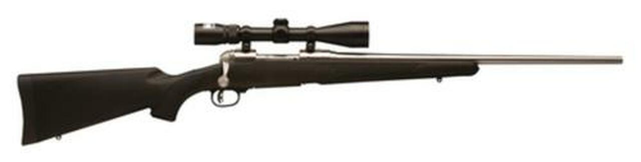 Savage Model 16 Trophy Hunter XP Package .22-250 Remington 22" Stainless Steel Barrel Black Synthetic Stock 4rd Includes Nikon 3-9x40mm Riflescope Mounted