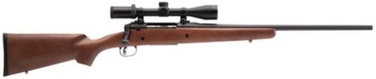 Savage Axis II XP Hardwood, 308 Winchester, 22" Barrel, Black Color, Brown Hardwood Stock, Accutrigger, 4Rd, Detachable Box Magazine