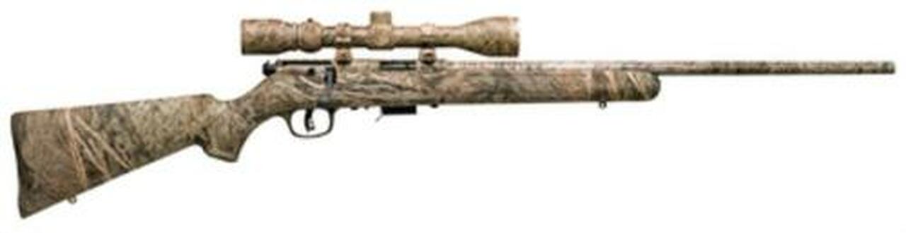Savage Model 93R17 Package .17 Hmr 22 Inch Barrel Synthetic Stock 5 Round Includes Factory Installed 3-9X40mm Simmons Scope Full Coverage Mossy Oak Brush Camouflage Finish