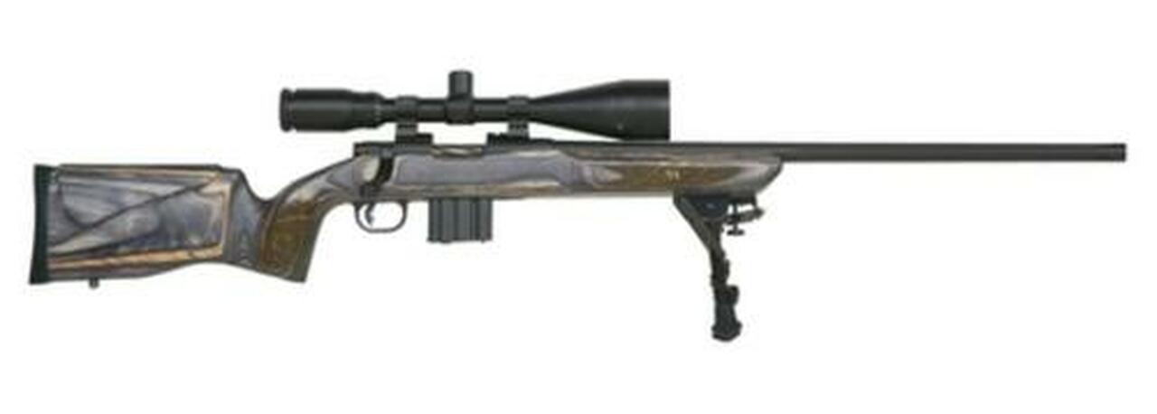 Mossberg MVP Varmint Bolt Action Rifle 5.56 24" Medium Bull Fluted Threaded Barrel, New Bench Rest Style Laminate Stock 4-16x50mm Riflescope/Rings 10rd Mag