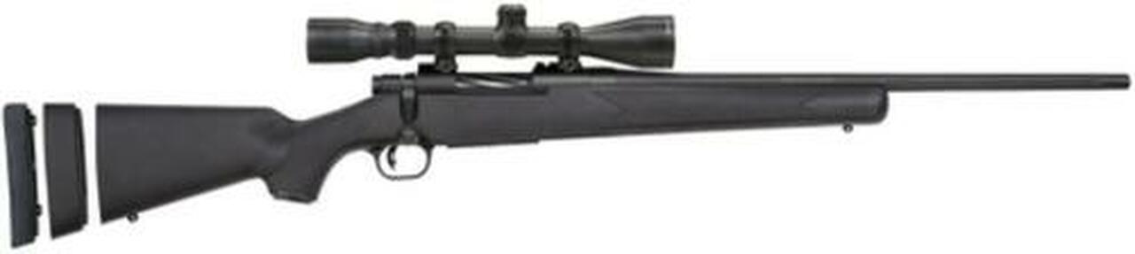 Mossberg Patriot Super Bantam 7mm-08 Remington 20" Fluted Barrel Matte Blue Finish Adjustable LOP Black Synthetic Stock 5rd With 3-9x40mm Riflescope