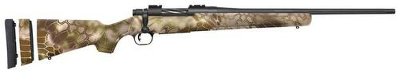 Mossberg Patriot Youth Bolt 243 Win, 20" Barrel,, rd, Synthetic Kryptek Highlander Stock, Blued, 5 rd