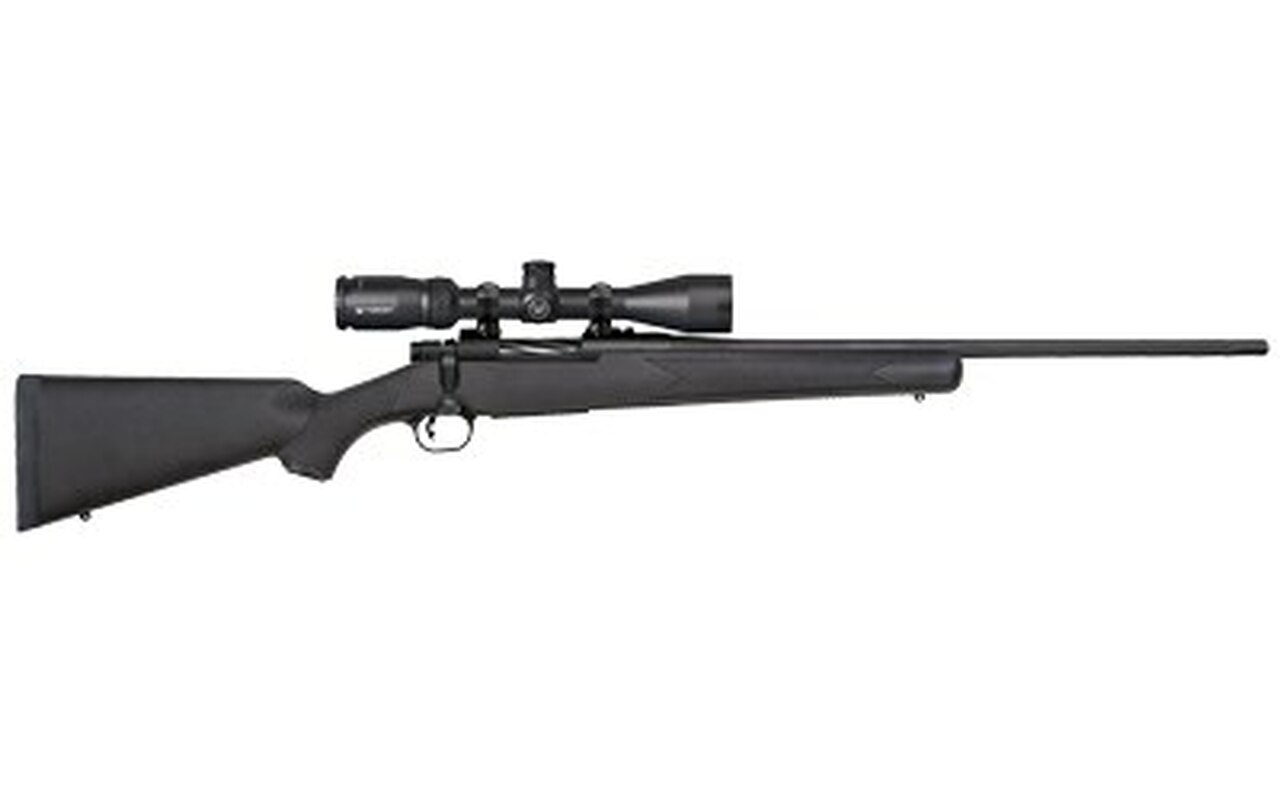 Mossberg Patriot 7mm-08 Rem, 22" Barrel, 3-9x40mm Vortex Crossfire II, Black Stock, Blued, 5rd