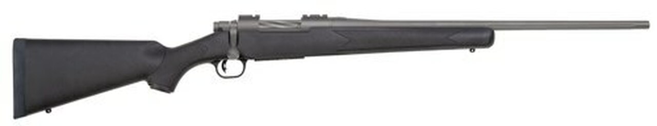 Mossberg Patriot .338 Win Mag, 22" Barrel, Synthetic Black Stock, Stainless Steel Cerakote, 3rd