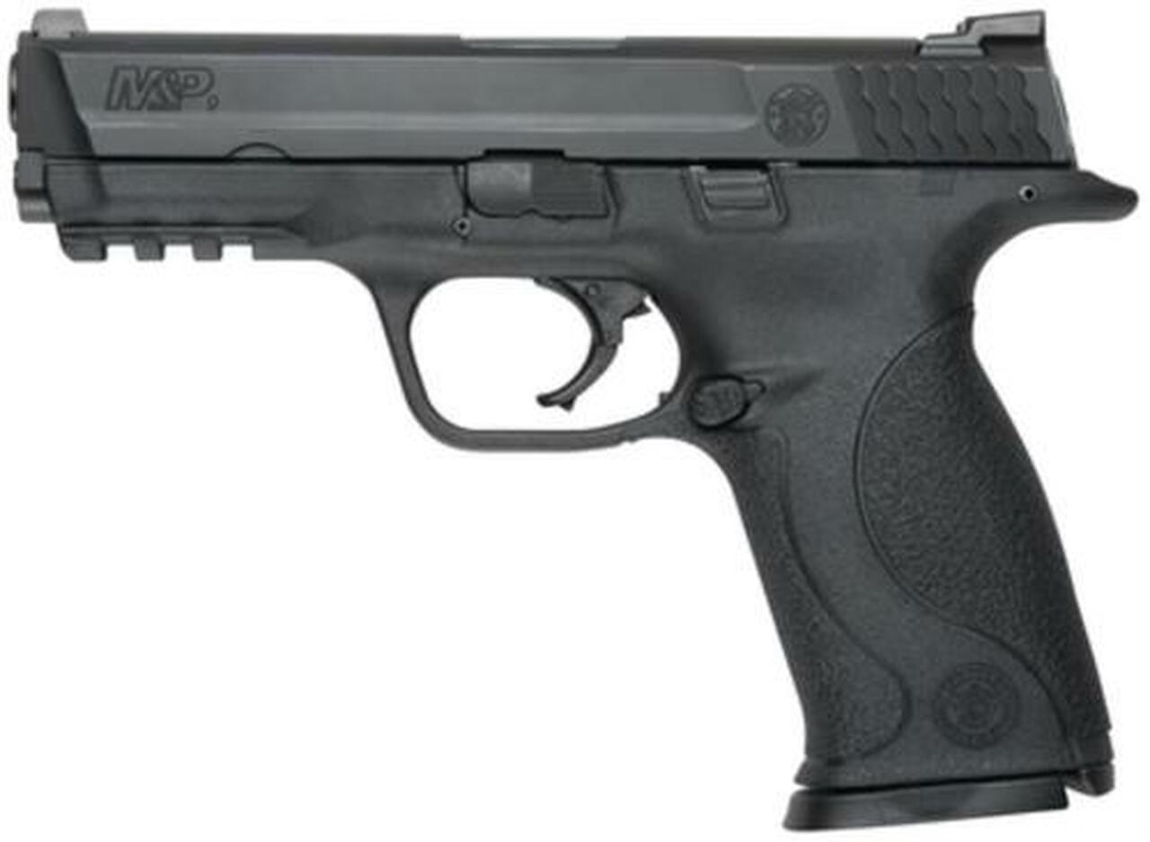 Smith & Wesson, M&P, Full Size, 9mm, Striker Fired, 4.25" Barrel, Polymer Frame, Black, Low Profile Carry Sights, 10Rd, 2 Magazines, No Thumb Safety