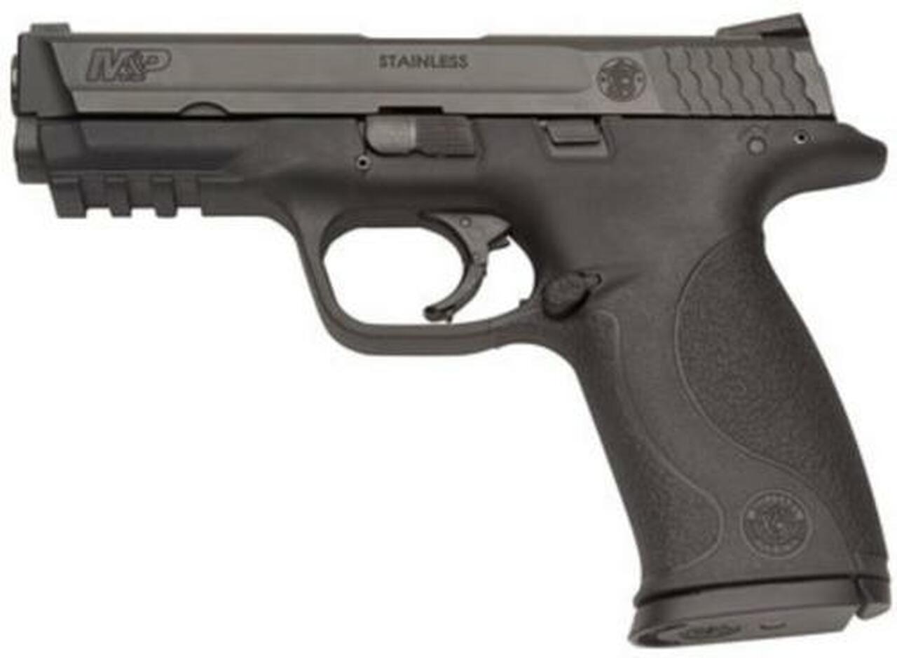 Smith & Wesson, M&P, Semi-automatic Pistol, Full Size, 9mm, 4.25" Barrel, Polymer Frame, Black, Fixed Sights, No Internal Lock or Magazine Safety, 17Rd, 2 Magazines