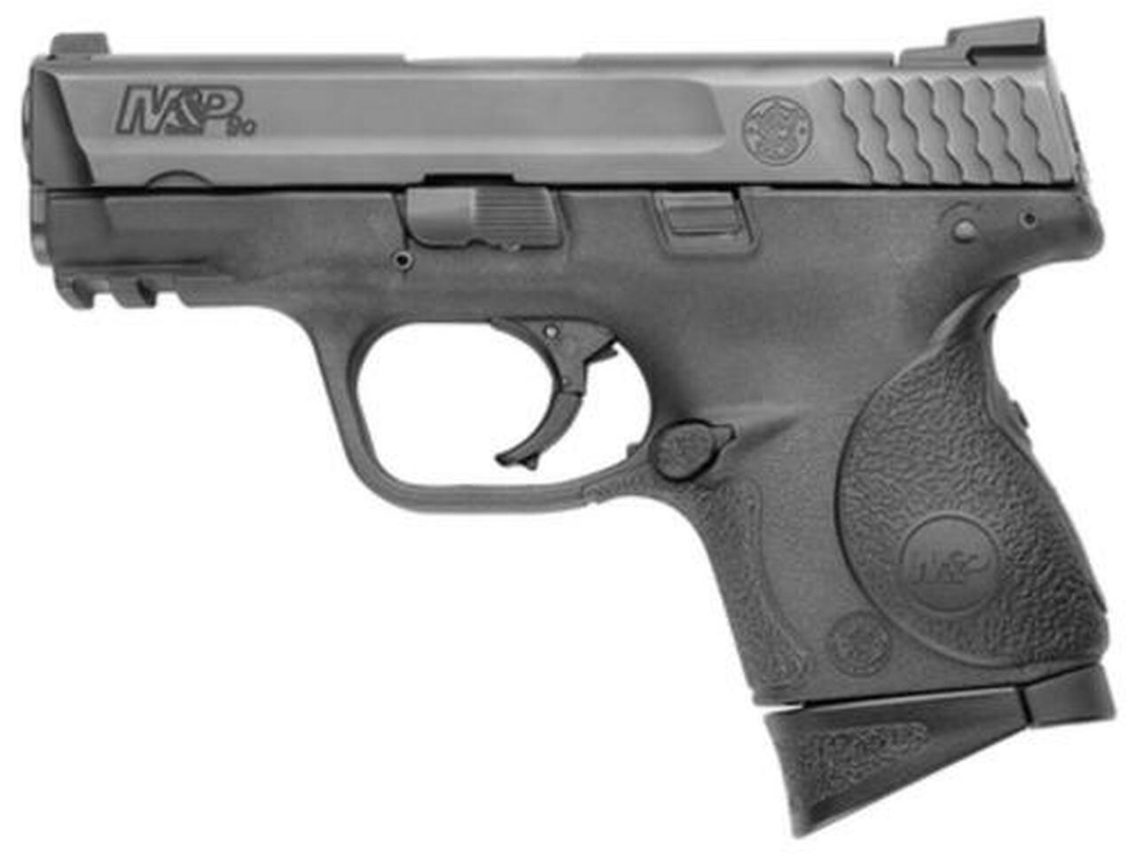 Smith & Wesson M&P Compact, Crimson Trace Laser Grips 9MM 3.5" Barrel Melonite Finish 12 Rnd Mags