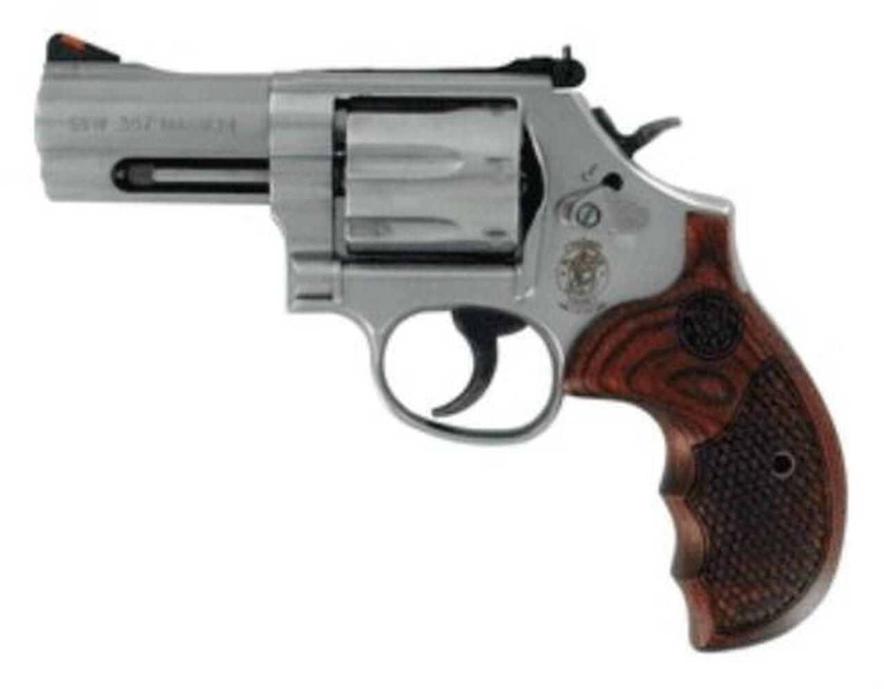Smith &amp; Wesson 686 Textured Wood Grips 357 7rd TALO