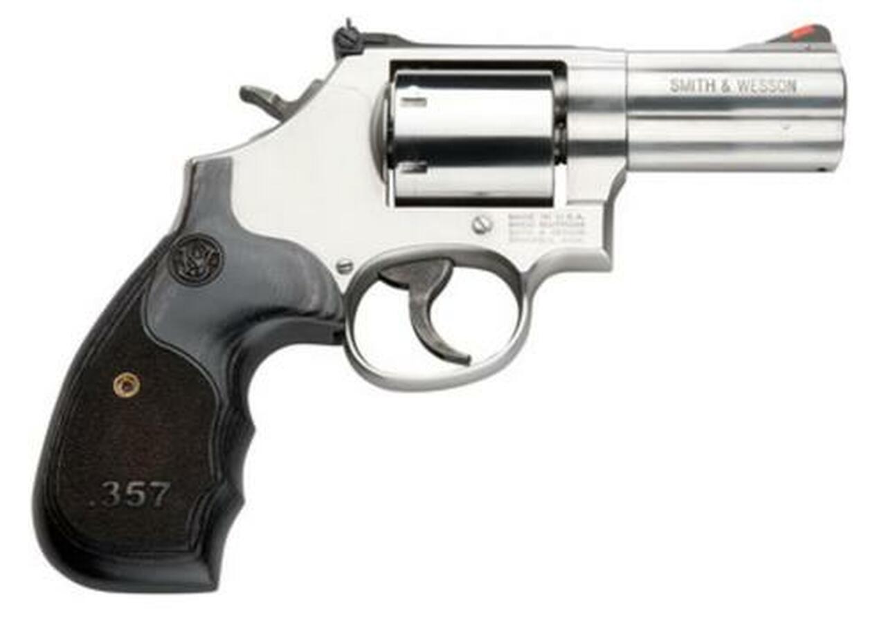 Smith & Wesson 686+, 357 Magnum, 3", 7rd, Wood Grip