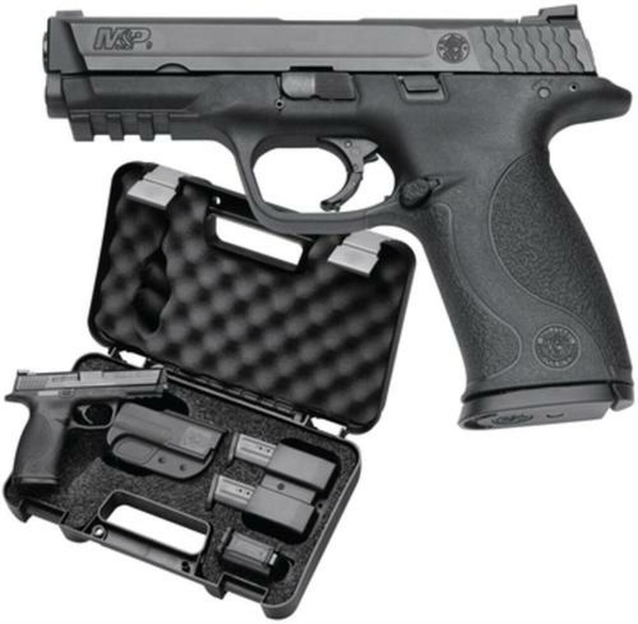 Smith &amp; Wesson M&amp;P Carry &amp; Range Kit 9mm, 4.25" Barrel, 10 lb Trigger Pull, Includes Holster, Mag Pouch, Earplugs, 3 Magazines, Speed Loader, 10 Rounds - MA Compliant
