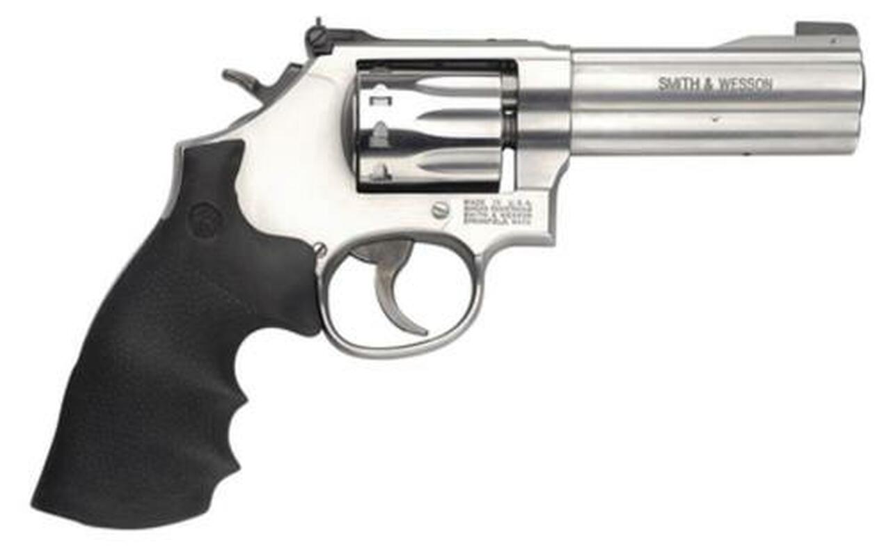 Smith &amp; Wesson 617 K-22 Masterpiece 22LR 4" Barrel Stainless Steel Houge Rubber Grip10rd