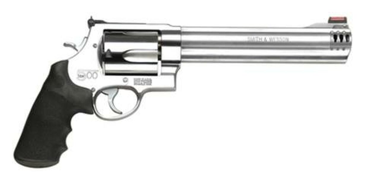 Smith & Wesson 500 S&W Magnum, 8 3/8" Ported Barrel, High Viz Sights, SS Fini9sh