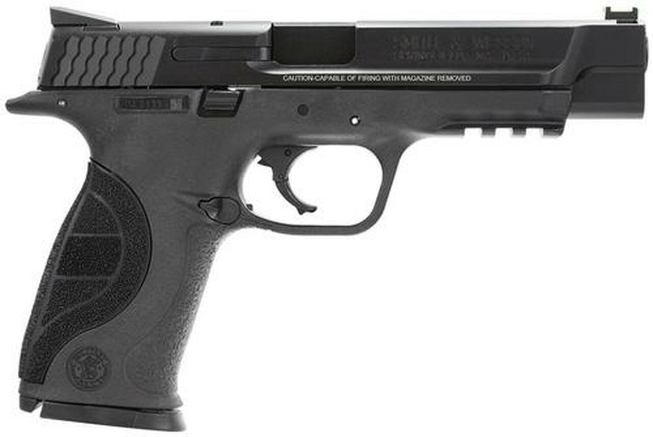 Smith &amp; Wesson M&amp;P9 Pro DAO 9mm 5" Barrel, Novak FOF/Reduced Glare Rear Poly Grip Black, 10rd