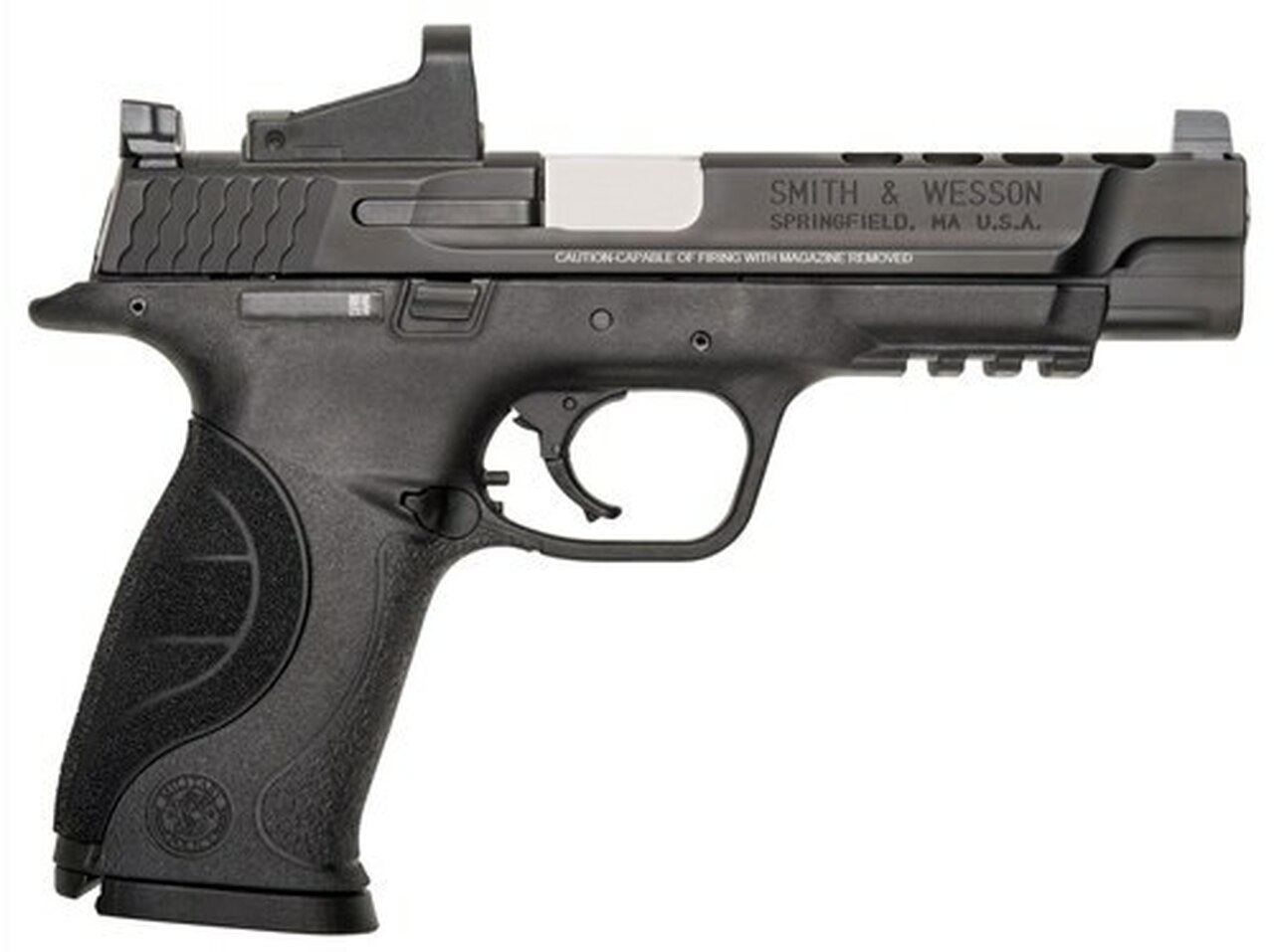 Smith &amp; Wesson M&amp;P 9 Ported, Red Dot Double 9mm 5" Barrel 17rd Mag
