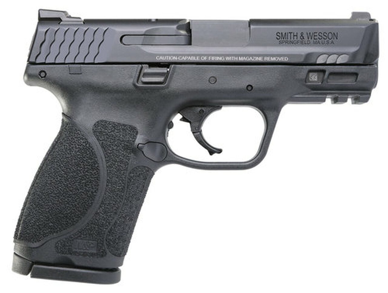 Smith & Wesson, M&P 2.0, Striker Fired, Compact 9MM, 3.6" Barr Black, 15Rd, 2 Mags, Fixed Sights