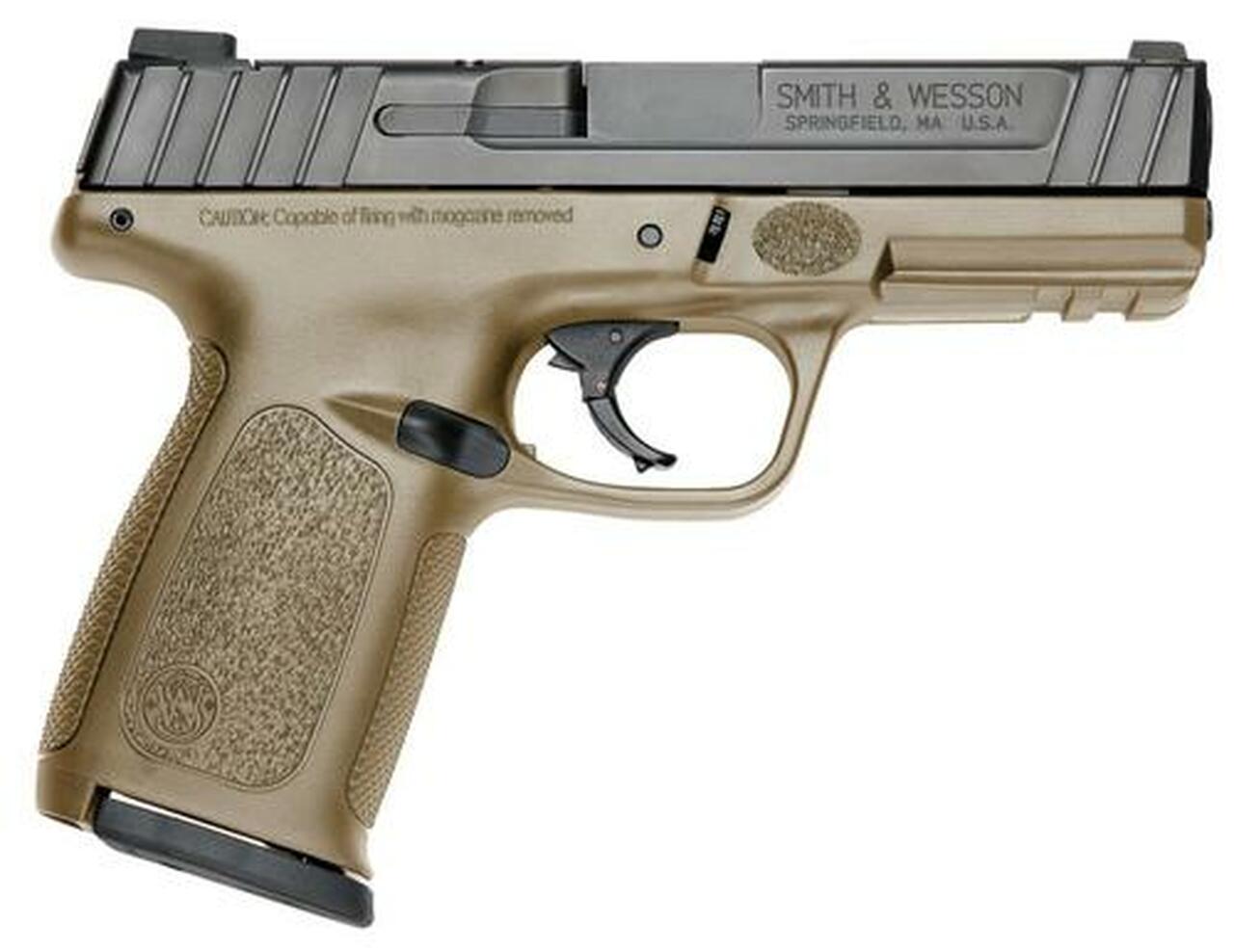 Smith & Wesson SD9 Striker Fired 9MM, 4" Barrel, Flat Dark Earth Frame16Rd, 2 Mags