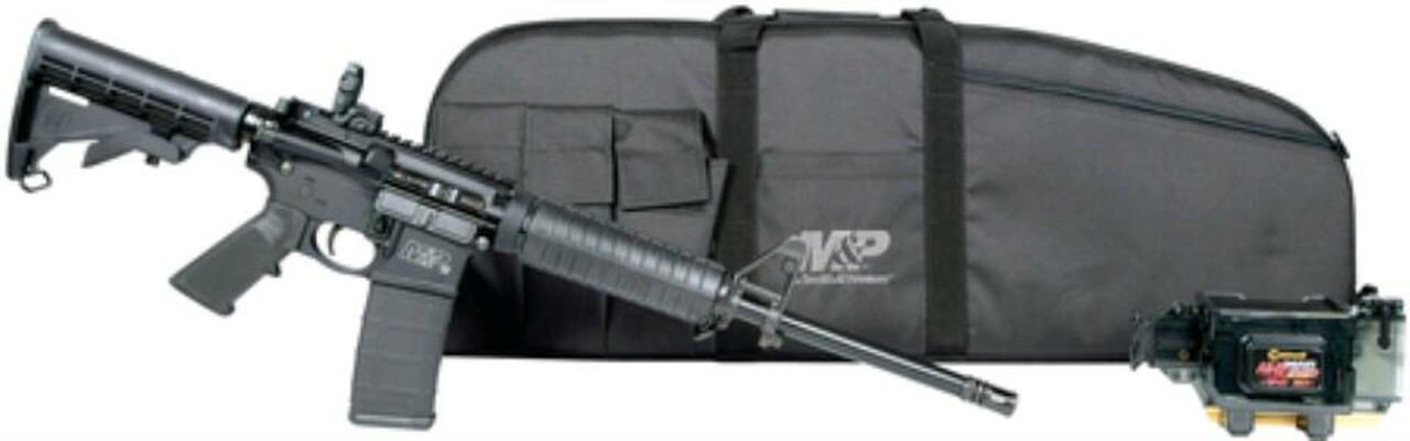 Smith & Wesson M&P 15 Sport II Kit 5.56/223, 16" Barrel, Flip Sights, Caldwell Mag Charger, Gun Case, 30rd Mag