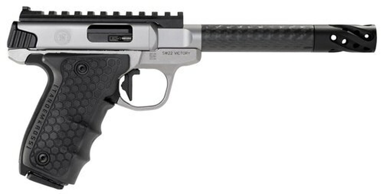 Smith & Wesson SW22 Performance Center Victory Target 22LR, Single 6" Carbon Fiber, Black Polymer Grip Stainless Steel, 10rd
