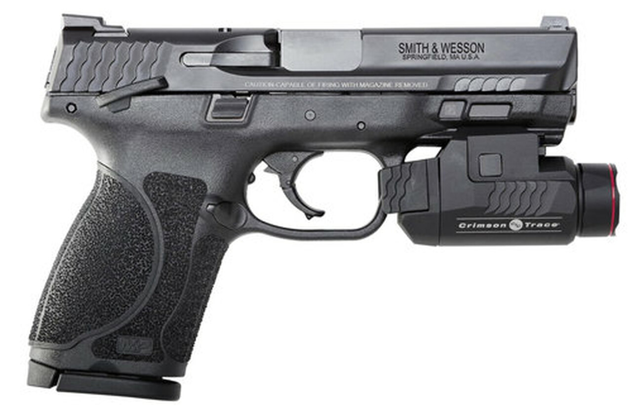 Smith & Wesson M&P M2.0 Compact, 9mm, 4", 15rd, Crimson Trace Rail Master, Black