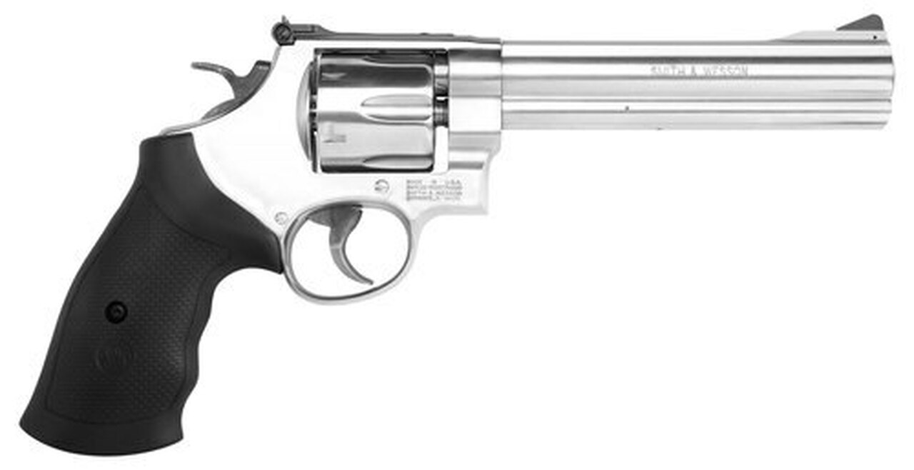 Smith &amp; Wesson 610, 10mm, 6.5" Barrel, 6rd, Black Grips/Stainless