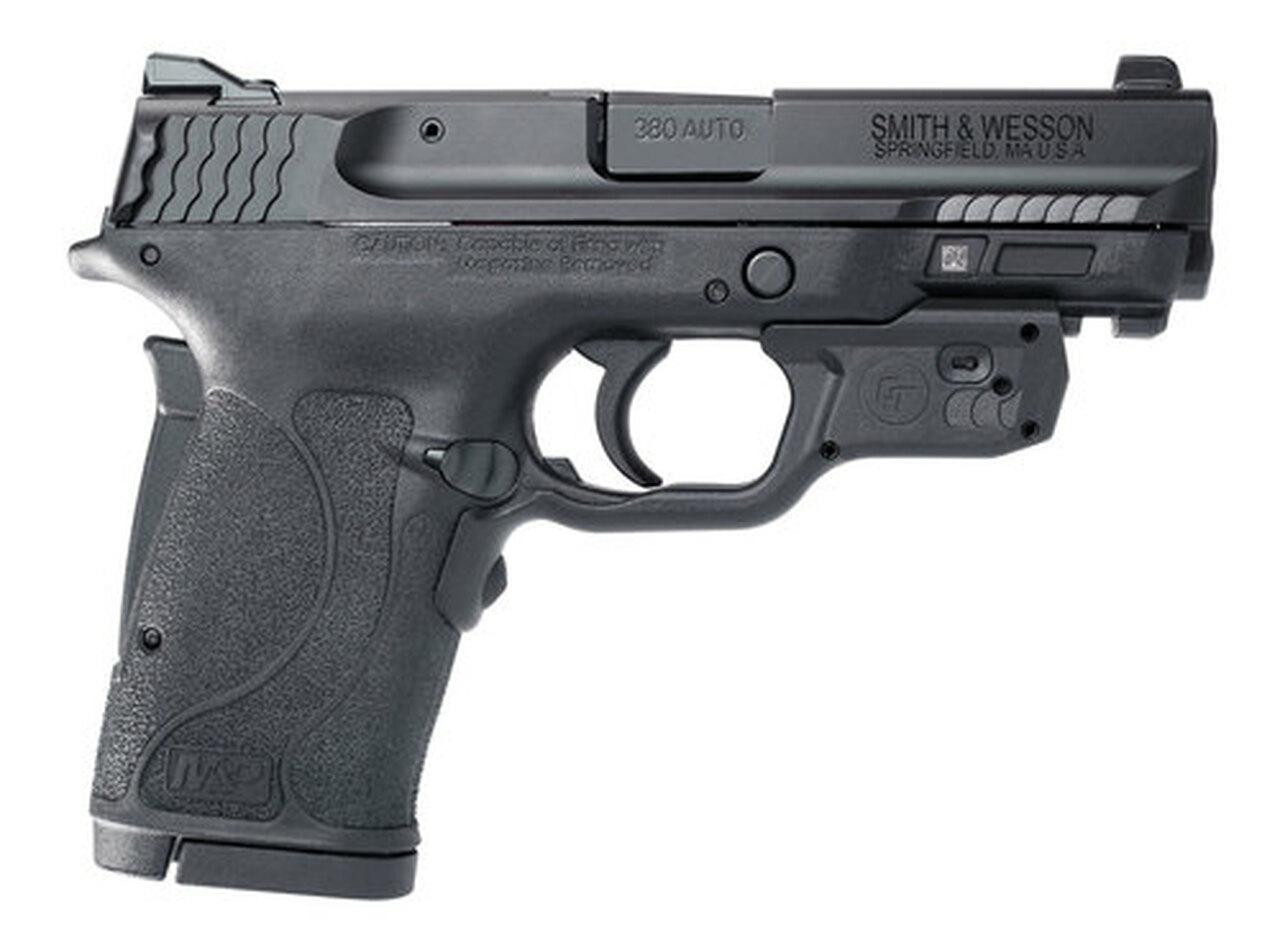 Smith & Wesson M&P Shield EZ Crimson Trace Laserguard, .380 ACP, 3.675", 8rd, Black
