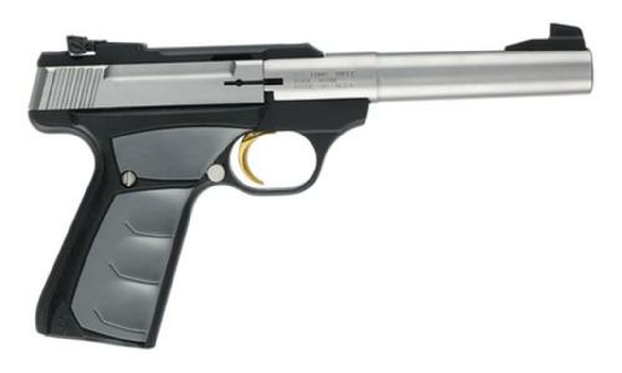 Browning Buck Mark Camper UFX 22LR 5.5" Tapered Bull Barrel Stainless Steel, UFX Ambidextrous Grips 10 Round