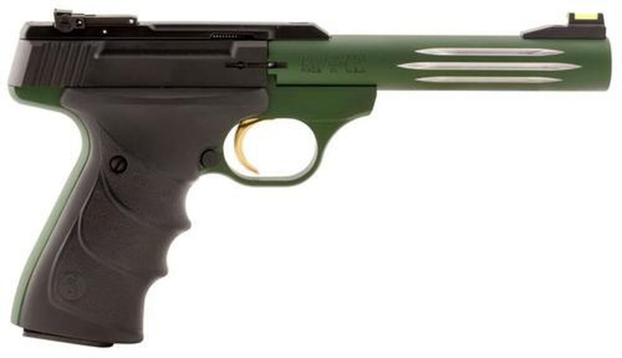 Browning Buck Mark URX, 22LR, 5.5", 10rd, Green Finish, Fiber Optic Sights