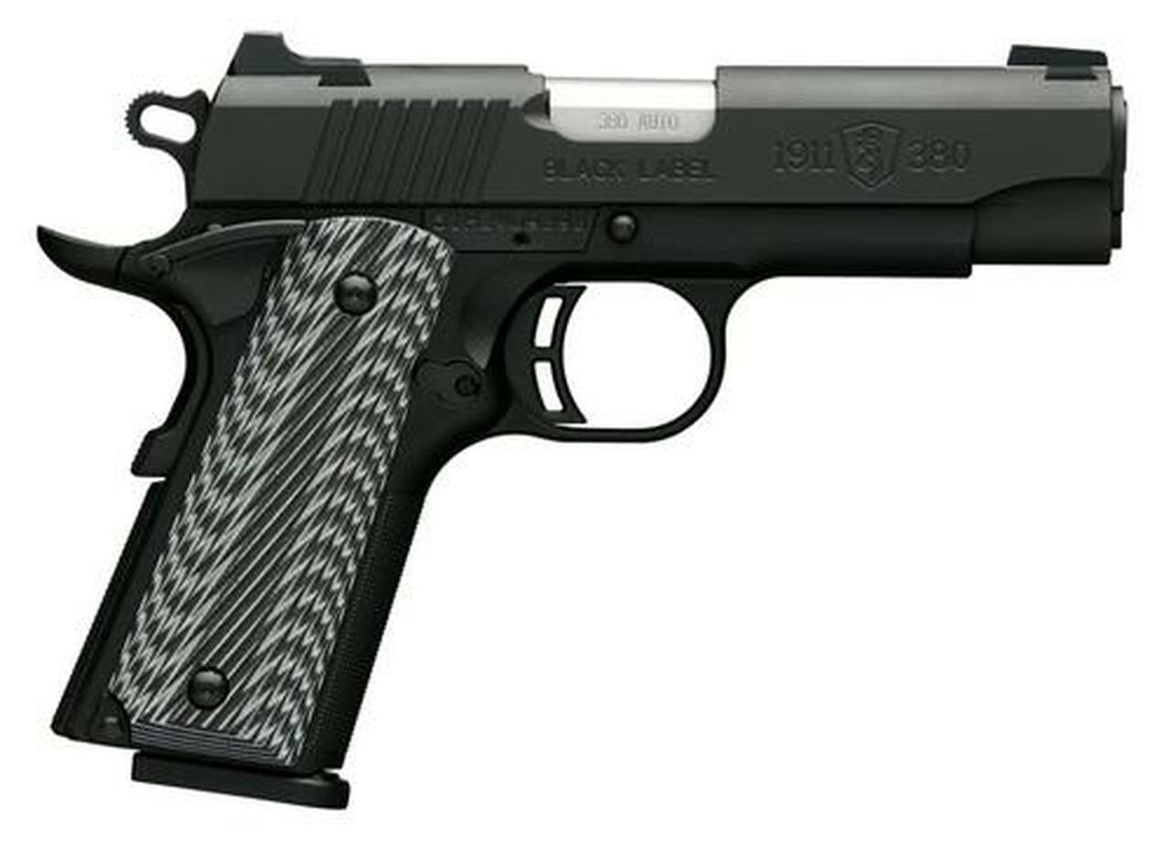 Browning Black Label Pro Compact 1911, .380 ACP, 3.62", 8rd, G10 Grips