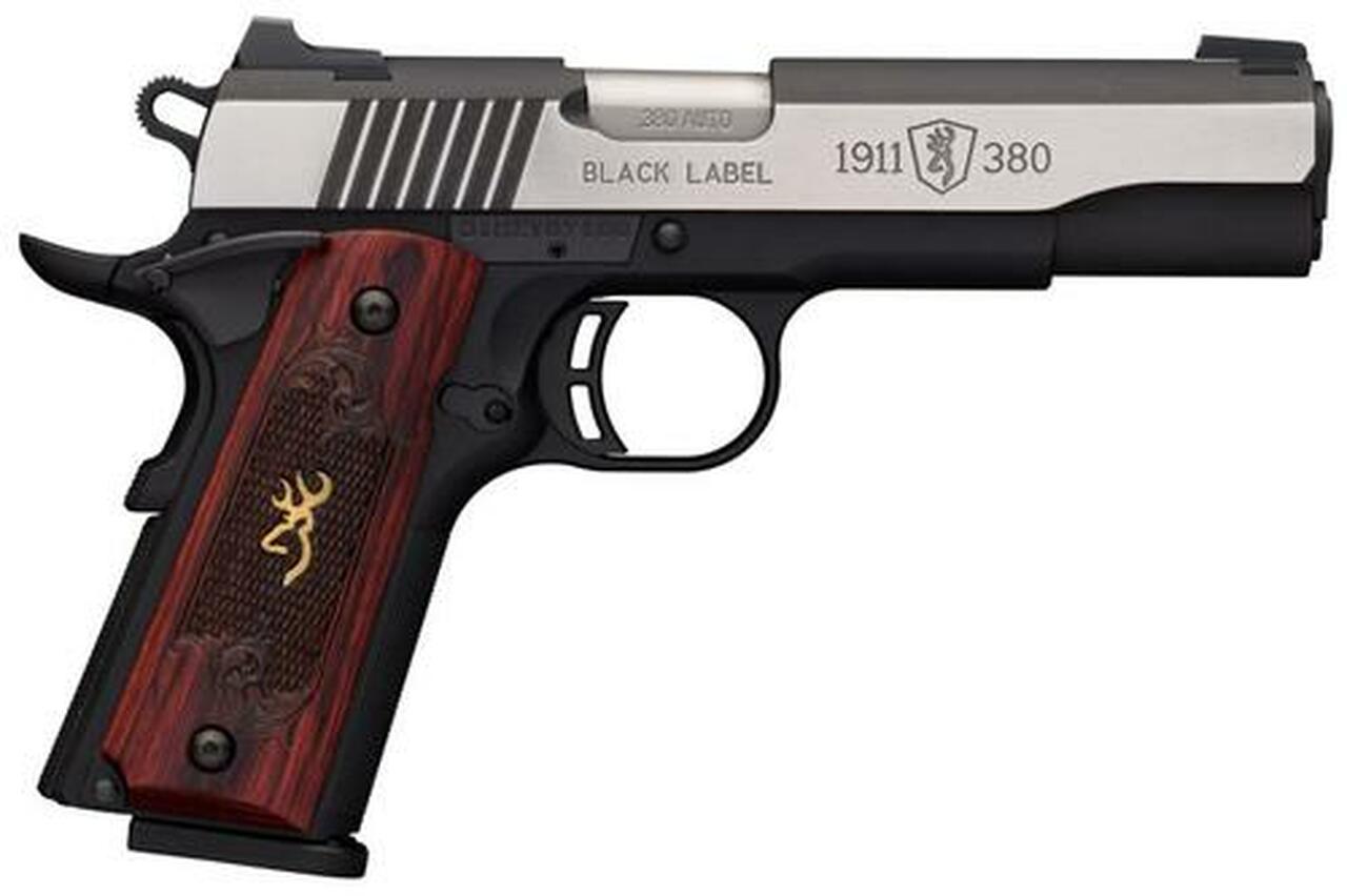 Browning Black Label Medallion Pro, .380 ACP, 4.25", 8rd, Rosewood Grips