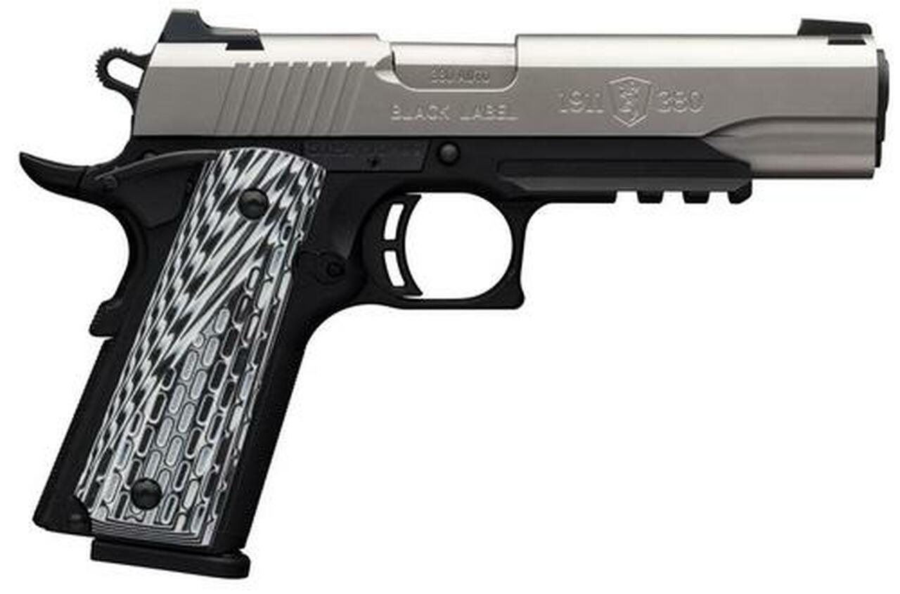 Browning 1911-380 Black Label Pro Compact, .380 ACP, 3.62", 8rd, Black G10 Grips