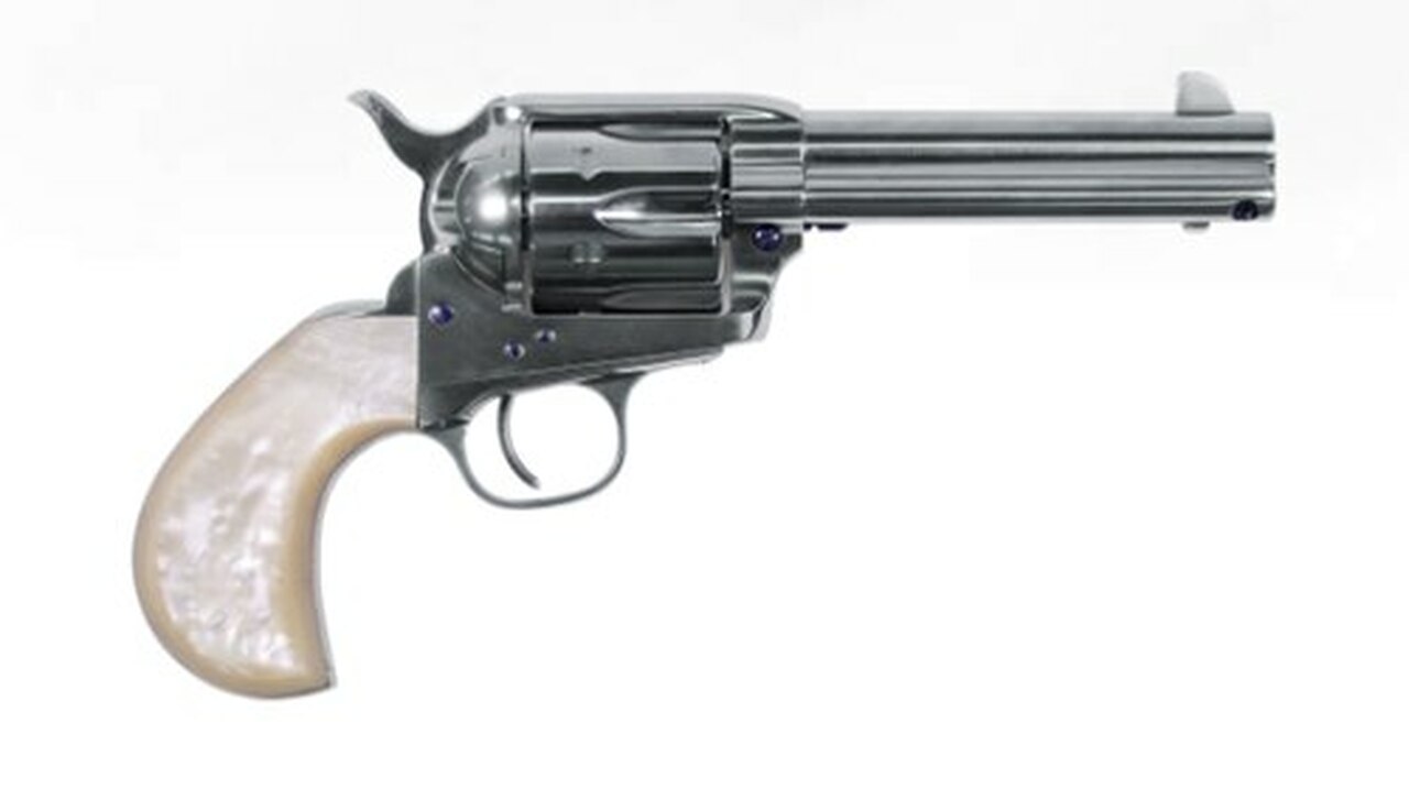 Uberti Doc 1873 Single Action Cattleman New Model, .45 Colt, 4.75", Nickel-Plated