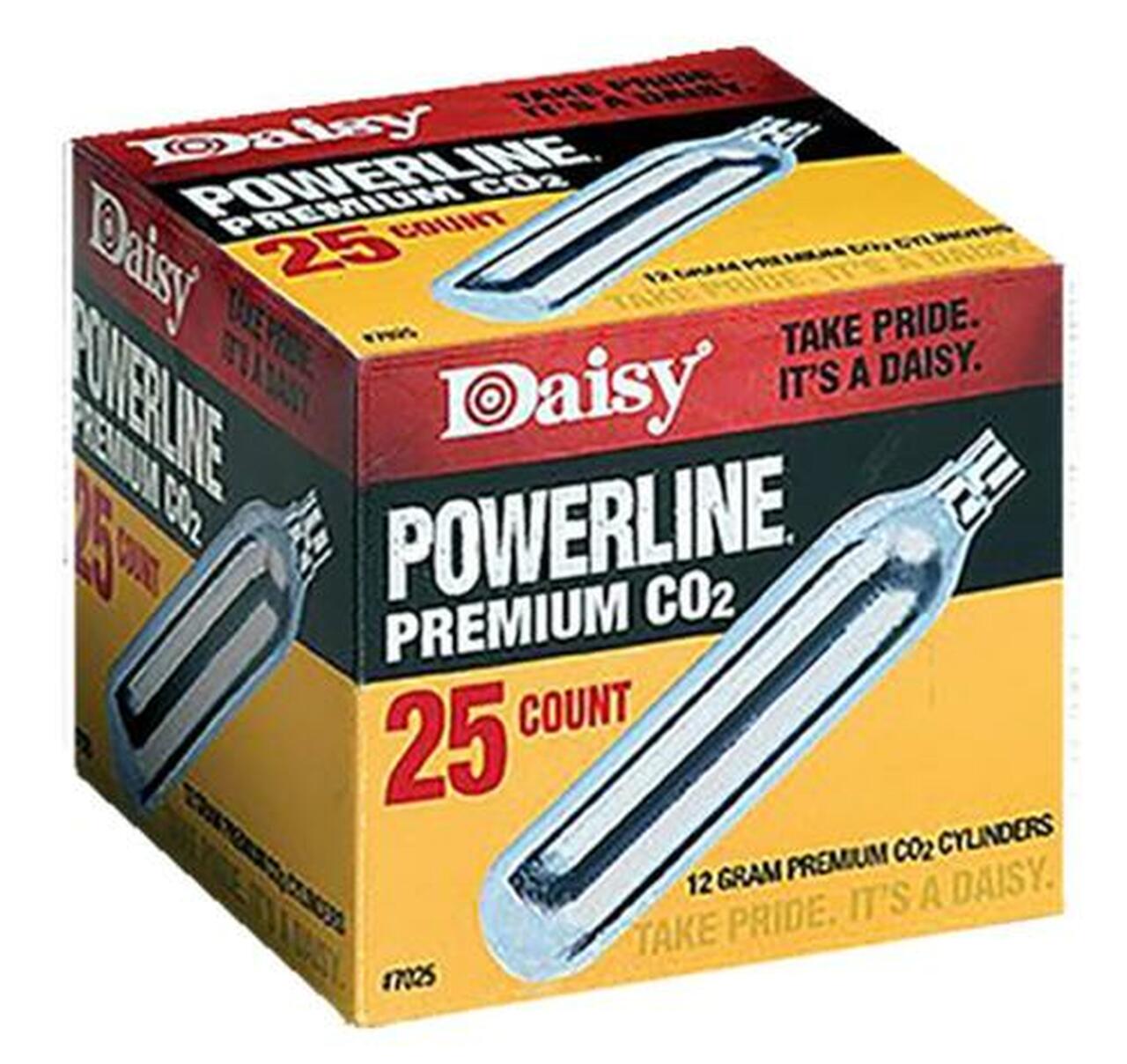 Daisy 7025 Powerline Co2 Cylinders 12 Grams 25 Per Box