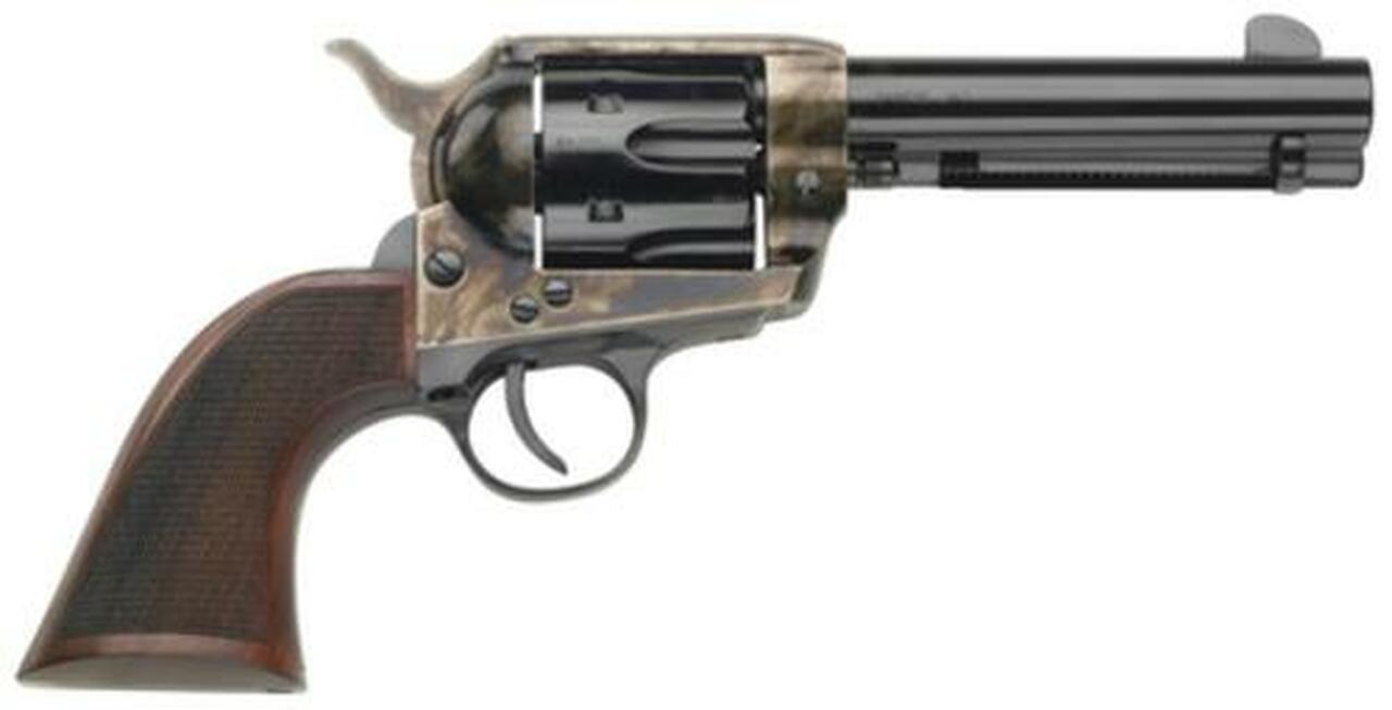 Traditions Black Powder Frontier 1873 Single ActionArmy .45 Long Colt 4.75" Barrel Case Hardened Finish Checkered Walnut Grip