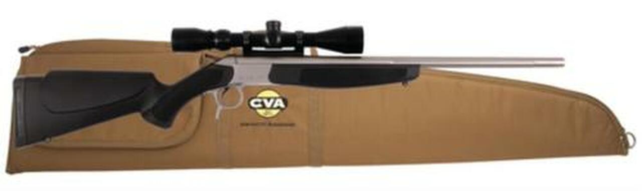 CVA Scout V2, Single Shot Package, .45-70 Govt, 25", Synthetic Stock, KonusPro 3-9x40mm Riflescope and Case