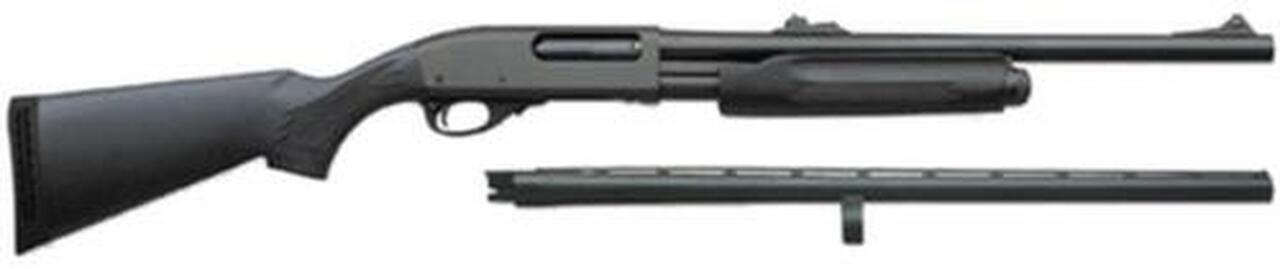 Remington 870 Express Synthetic Youth Combo, Pump, 20 Ga, 3" Chamber, 20" &amp; 21" Barrels, Black, Synthetic Stock, 4Rd