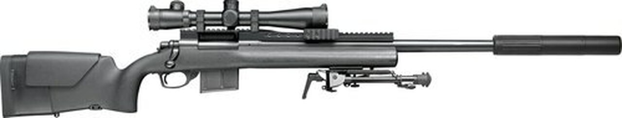 Remington M24 A2 SWS 308/7.62, 24" Barrel, H-S Precision Adjustable Stock, Powder Coat Stainless Steel, 4rd