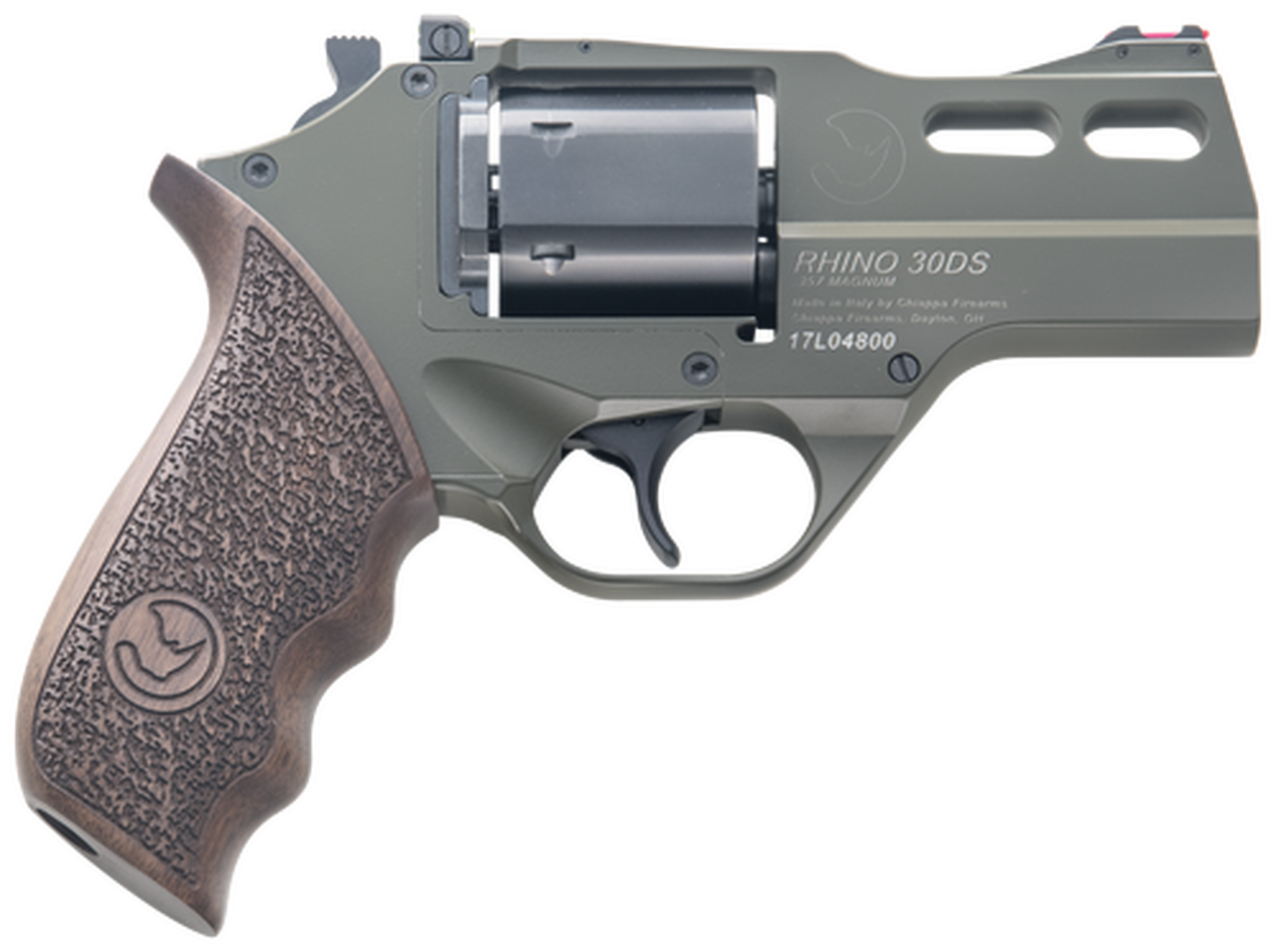 Chiappa Rhino 30DS, .357 Mag, 3", 6rd, Walnut Grips, OD Green
