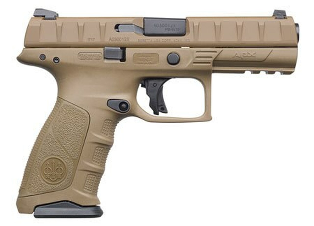 Beretta APX Full Size 9mm, 4.9", 10rd, Flat Dark Earth, 3-Dot Sights