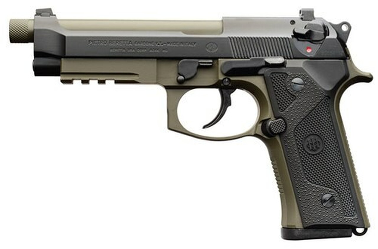 Beretta M9A3, 9mm, 5.1" Barrel, 17rd, Decocker, Green/Black