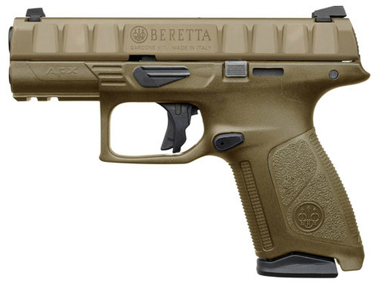 Beretta APX Centurion 9mm, 3.70" Barrel, Flat Dark Earth, 3 Dot White Sight, 10rd