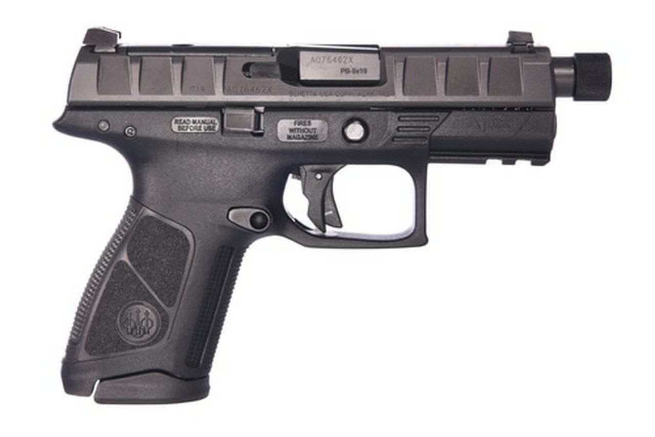 Beretta APX Centurion Combat, Semi-automatic, Striker Fired, 9mm, 3.7" Threaded Barrel, Polymer Frame, Black, 2-15Rd Magazine, Picatinny Rail, 3 Dot Sights, Reversible Magazine Release, Flat Face Trigger, Removable Optic Plates