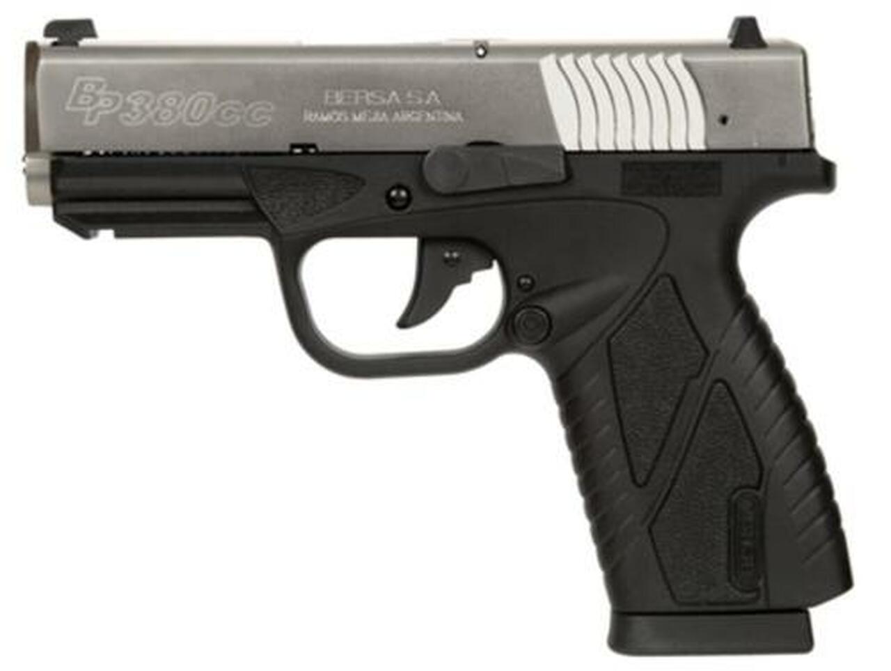 Bersa BP380CC .380 ACP, 3.3", 8rd, Nickel Slide