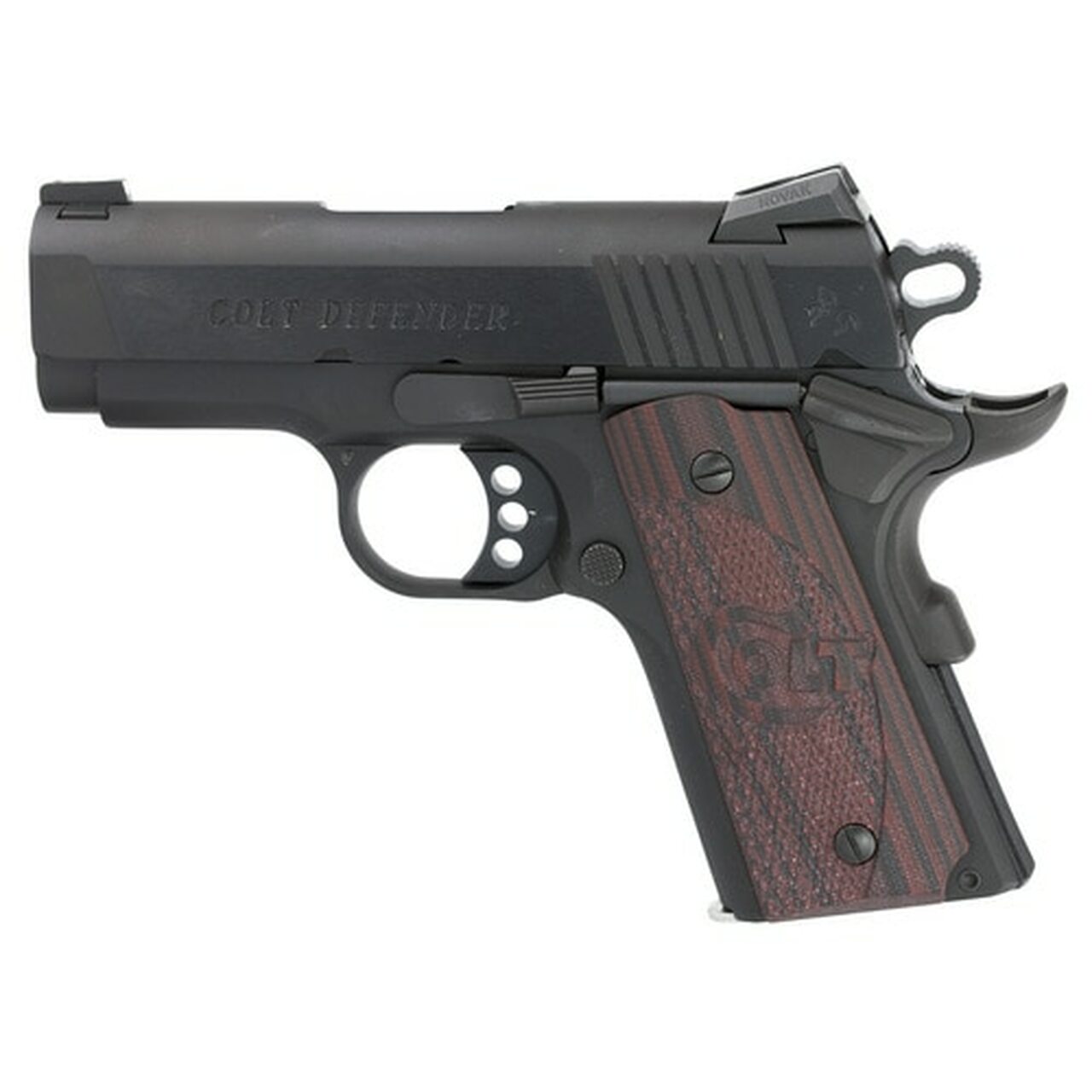 Colt Defender, Compact 1911, 9MM, 3" Barrel, Alloy Frame, Blue Finish, G10 Grips, 8Rd Mag, Novak Night Sights
