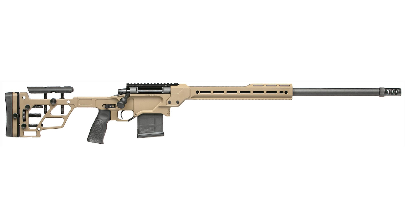 Delta 5 Pro 6.5 Creedmoor Bolt-Action Precision Rifle with Coyote Tan Finish and 26 Inch Barrel