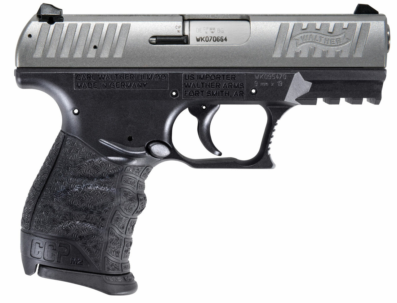 Walther CCP M2 .380 ACP, 3.54" Barrel, Black/Stainless, 8rd