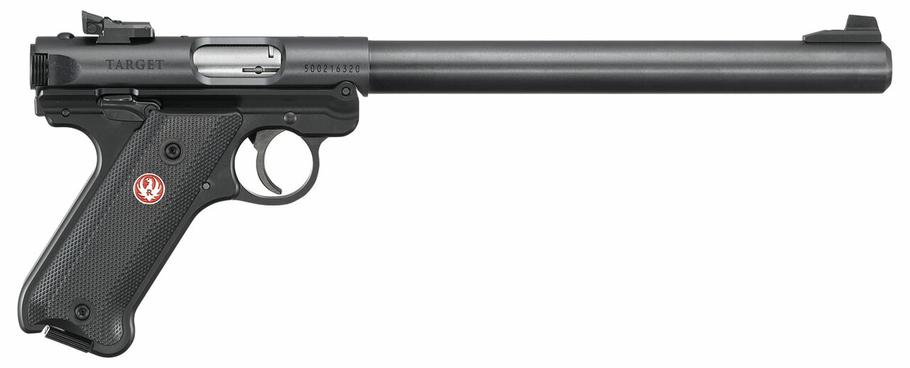 Ruger Mark IV Target .22 LR, 10" Bull Barrel, Adj. Rear, Blued, 10rd