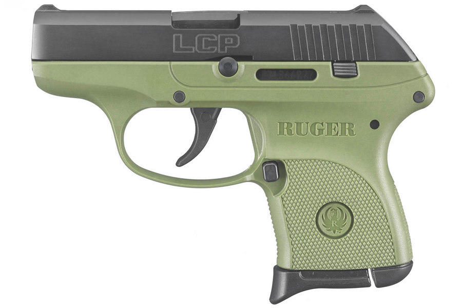 LCP 380ACP Centerfire Pistol with OD Green Grip Frame