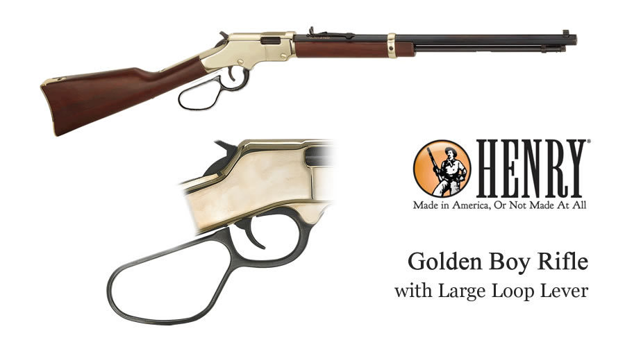 Golden Boy .17 HMR Lever Action Rifle with Large Loop